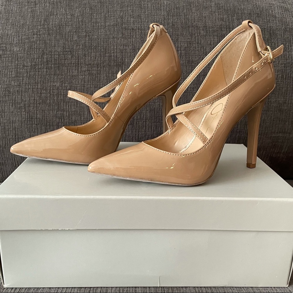 *NEW* Jessica Simpson Leather Pump Heels | Size 5.5 Color: Nude
